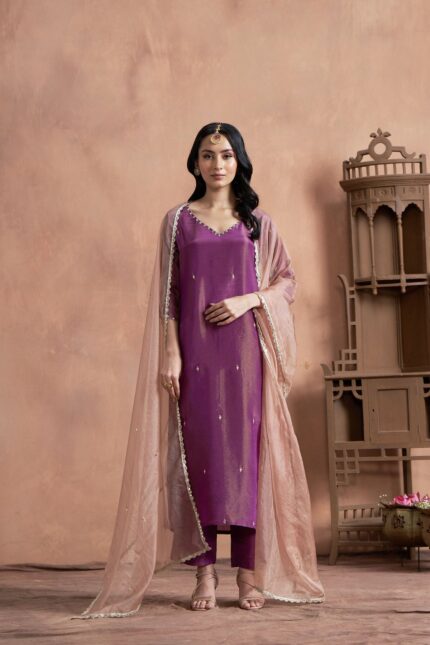 Bold Purple India Suit